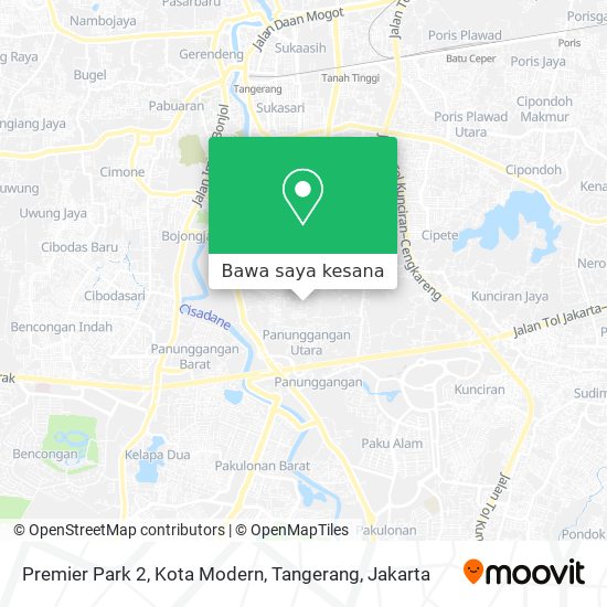 Peta Premier Park 2, Kota Modern, Tangerang