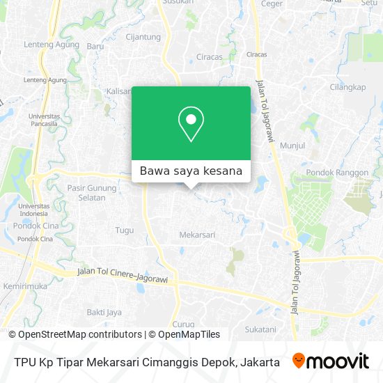 Peta TPU Kp Tipar Mekarsari Cimanggis Depok