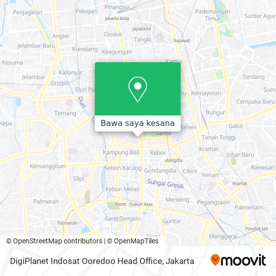 Peta DigiPlanet Indosat Ooredoo Head Office