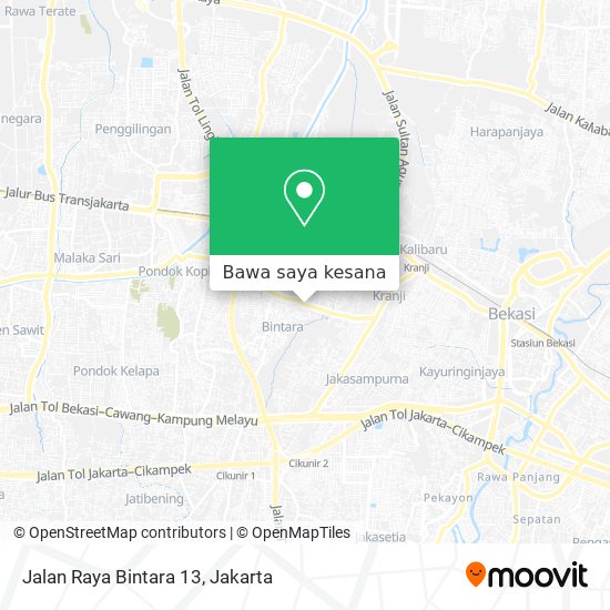 Peta Jalan Raya Bintara 13