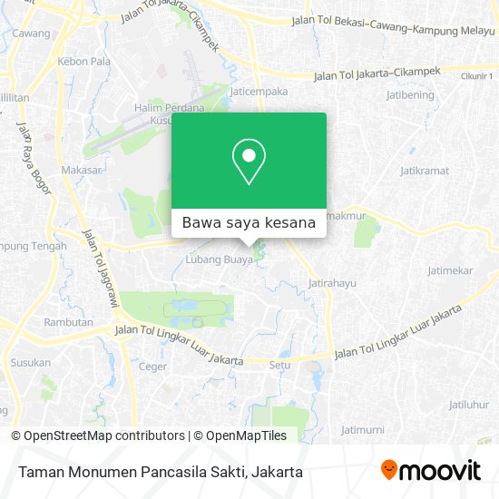 Peta Taman Monumen Pancasila Sakti