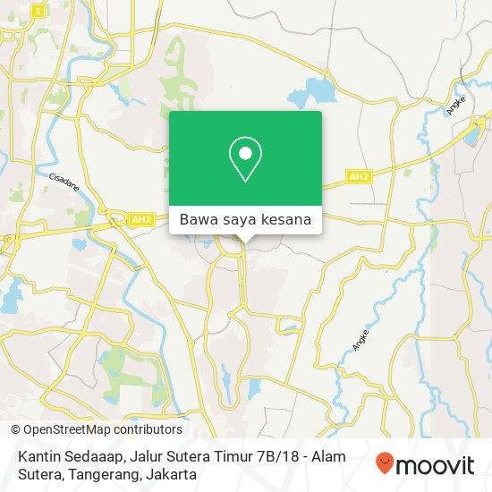 Peta Kantin Sedaaap, Jalur Sutera Timur 7B / 18 - Alam Sutera, Tangerang