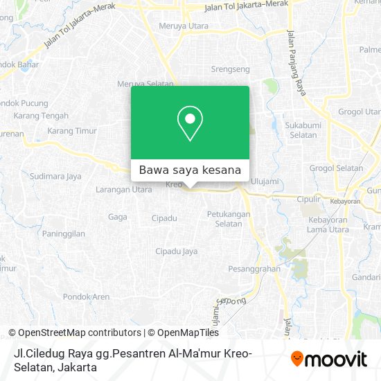 Peta Jl.Ciledug Raya gg.Pesantren Al-Ma'mur Kreo-Selatan