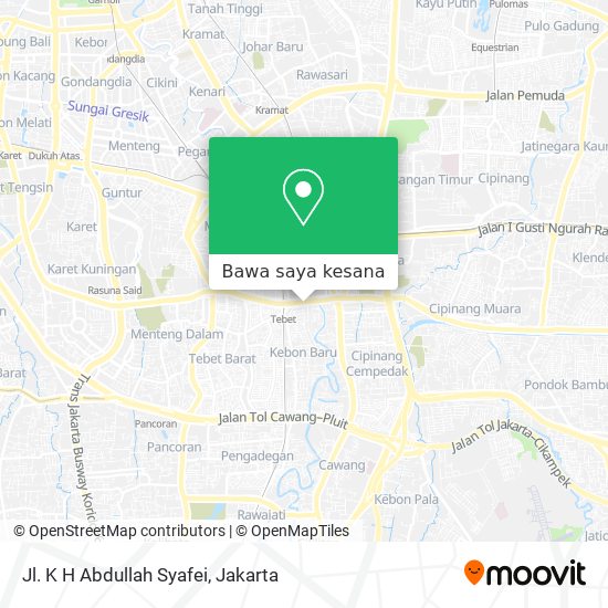 Peta Jl. K H Abdullah Syafei