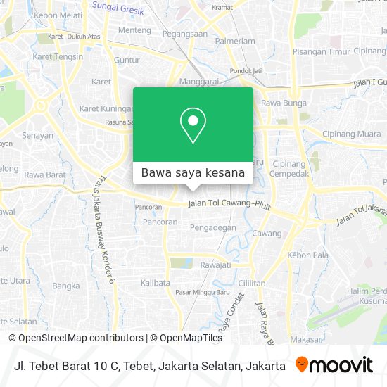 Peta Jl. Tebet Barat 10 C, Tebet, Jakarta Selatan