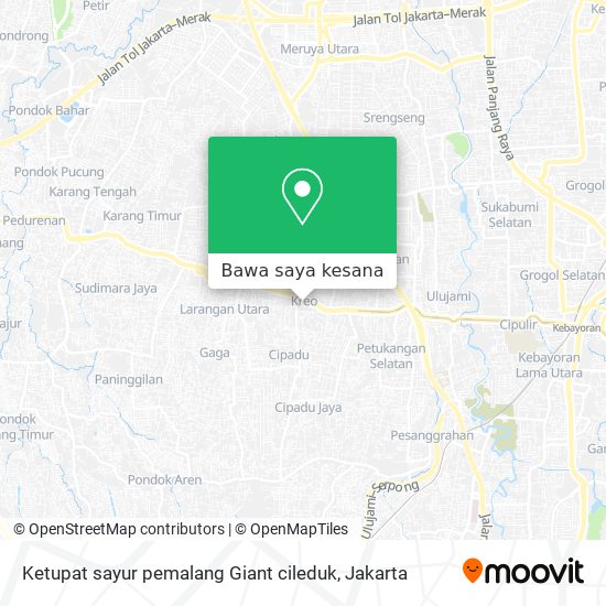 Peta Ketupat sayur pemalang Giant cileduk