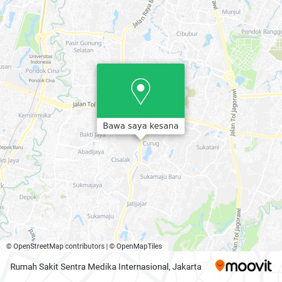 Peta Rumah Sakit Sentra Medika Internasional