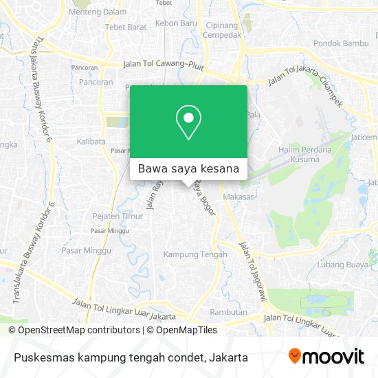 Peta Puskesmas kampung tengah condet