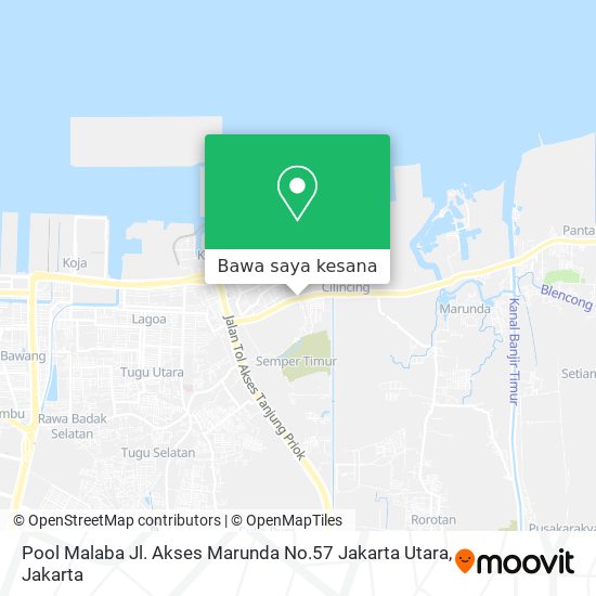 Peta Pool Malaba Jl. Akses Marunda No.57 Jakarta Utara