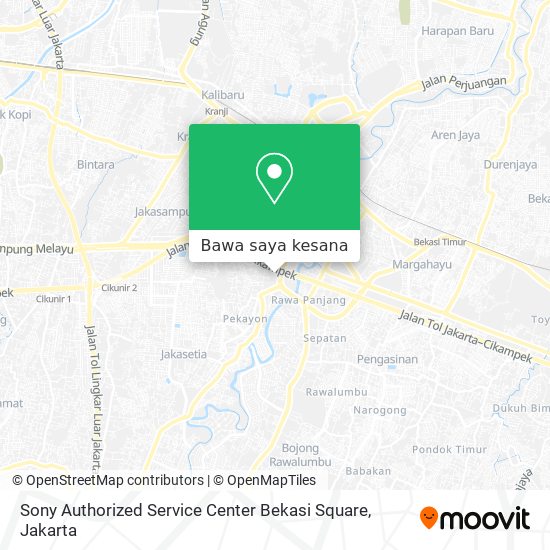 Peta Sony Authorized Service Center Bekasi Square