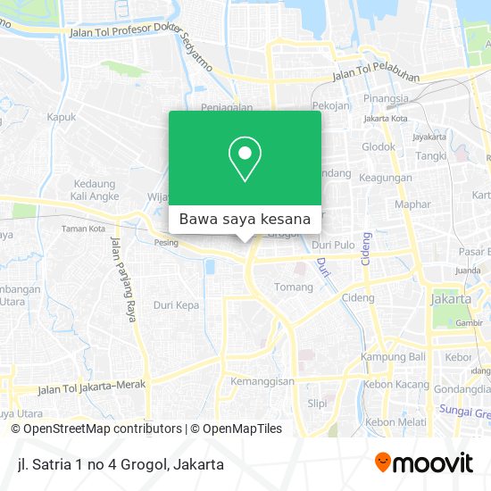 Peta jl. Satria 1 no 4 Grogol