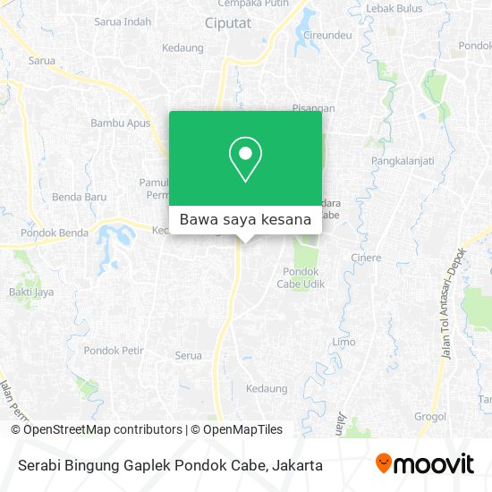 Peta Serabi Bingung Gaplek Pondok Cabe