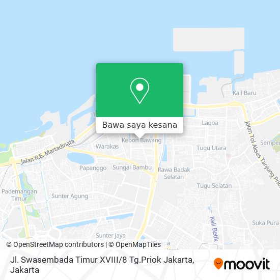 Peta Jl. Swasembada Timur XVIII / 8 Tg.Priok Jakarta