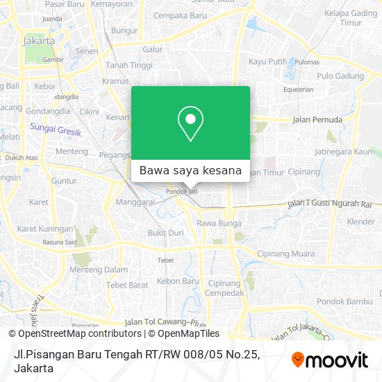 Peta Jl.Pisangan Baru Tengah RT / RW 008 / 05 No.25