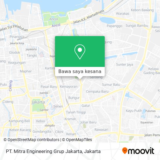 Peta PT. Mitra Engineering Grup Jakarta