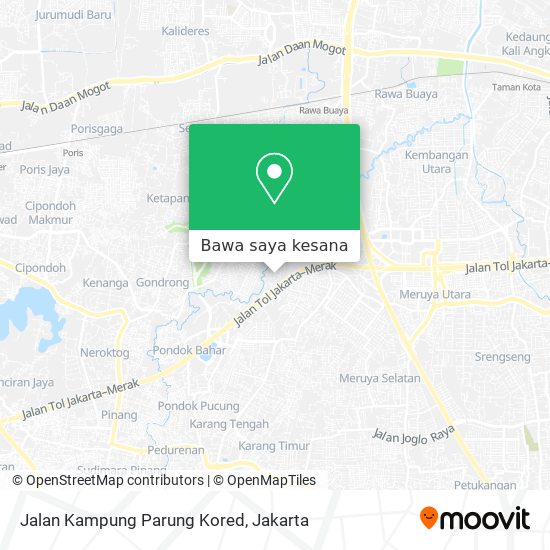Peta Jalan Kampung Parung Kored