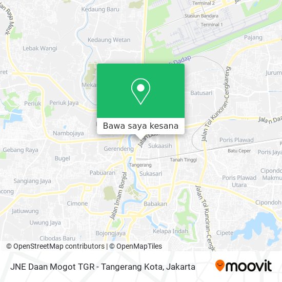Peta JNE Daan Mogot TGR - Tangerang Kota