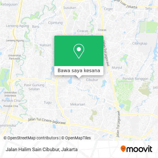 Peta Jalan Halim Sain Cibubur