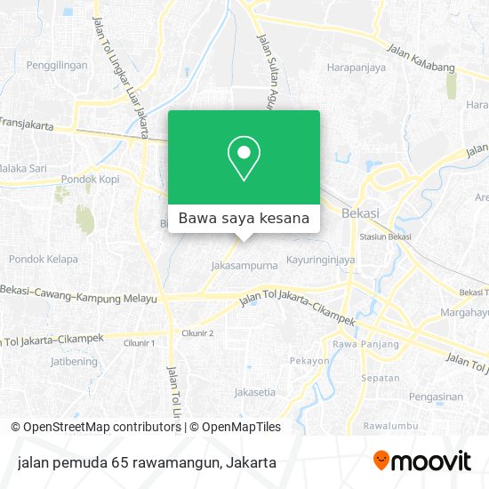 Peta jalan pemuda 65 rawamangun