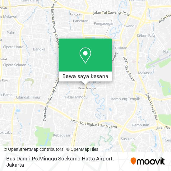 Peta Bus Damri Ps.Minggu Soekarno Hatta Airport