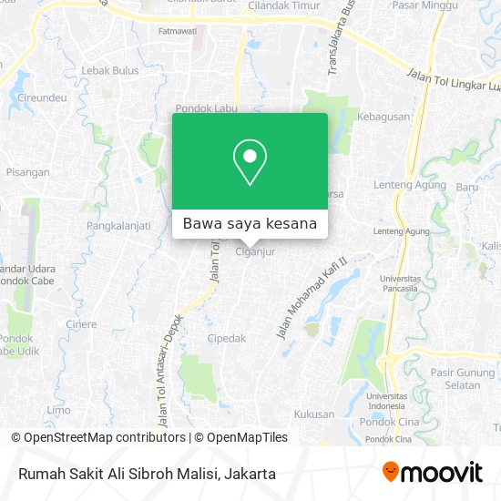 Peta Rumah Sakit Ali Sibroh Malisi