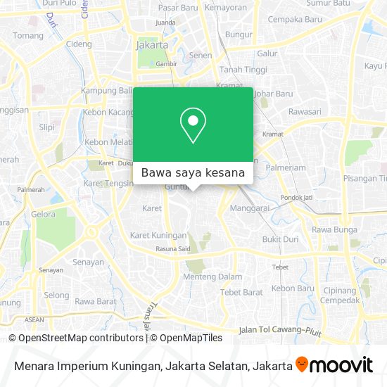 Peta Menara Imperium Kuningan, Jakarta Selatan