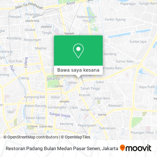 Peta Restoran Padang Bulan Medan Pasar Senen
