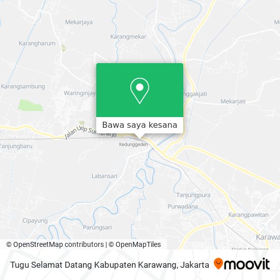 Peta Tugu Selamat Datang Kabupaten Karawang