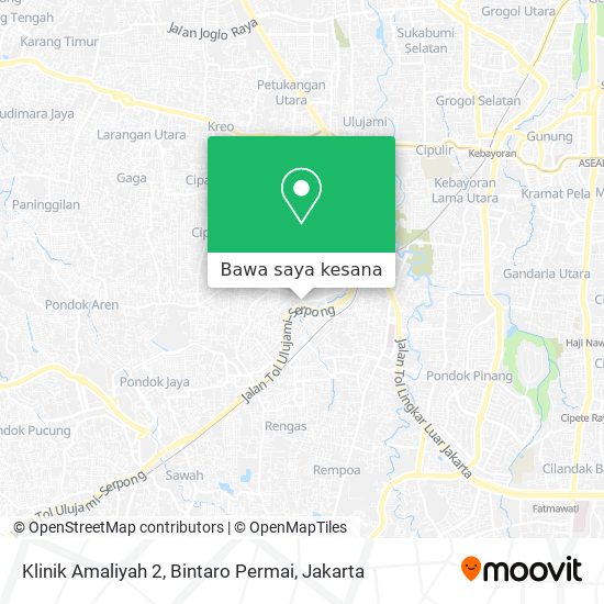 Peta Klinik Amaliyah 2, Bintaro Permai