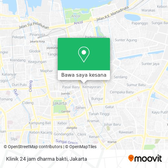 Peta Klinik 24 jam dharma bakti