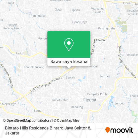 Peta Bintaro Hills Residence Bintaro Jaya Sektor 8