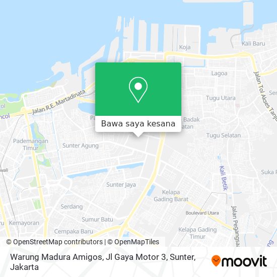 Peta Warung Madura Amigos, Jl Gaya Motor 3, Sunter