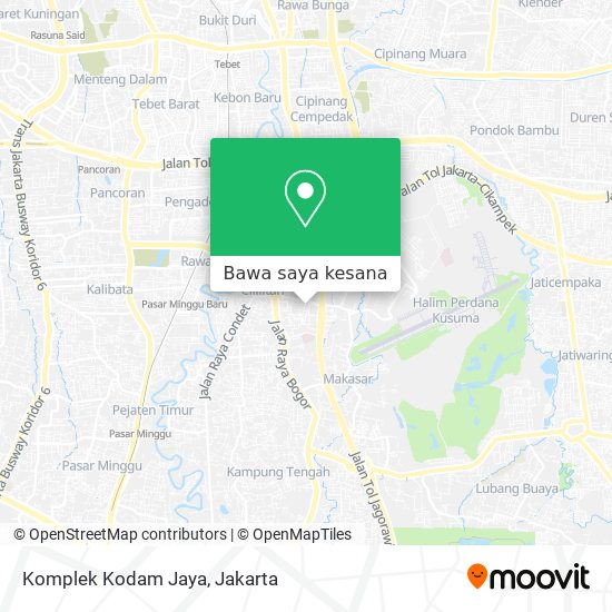 Peta Komplek Kodam Jaya