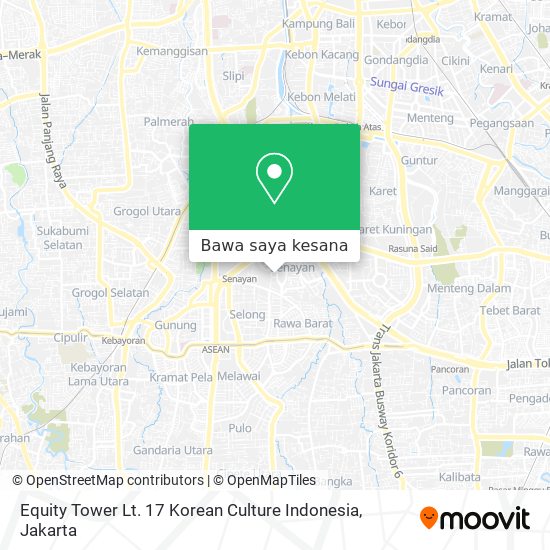 Peta Equity Tower Lt. 17 Korean Culture Indonesia
