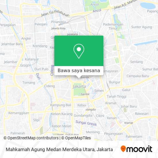Peta Mahkamah Agung Medan Merdeka Utara