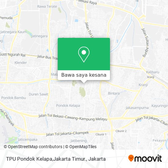 Peta TPU Pondok Kelapa,Jakarta Timur.