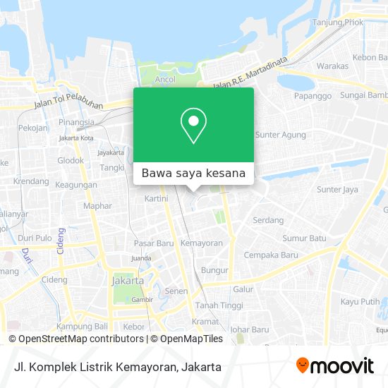 Peta Jl. Komplek Listrik Kemayoran