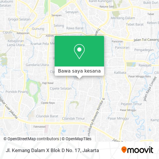 Peta Jl. Kemang Dalam X Blok D No. 17