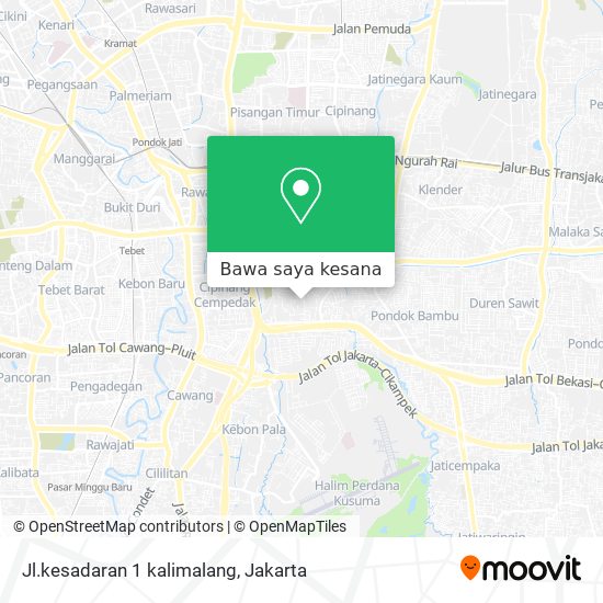 Peta Jl.kesadaran 1 kalimalang
