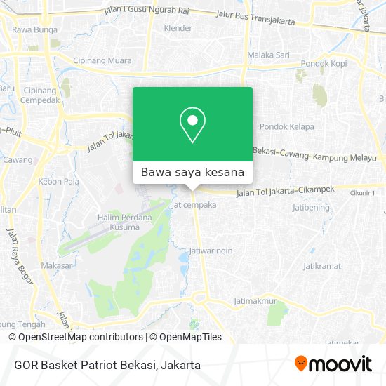 Peta GOR Basket Patriot Bekasi