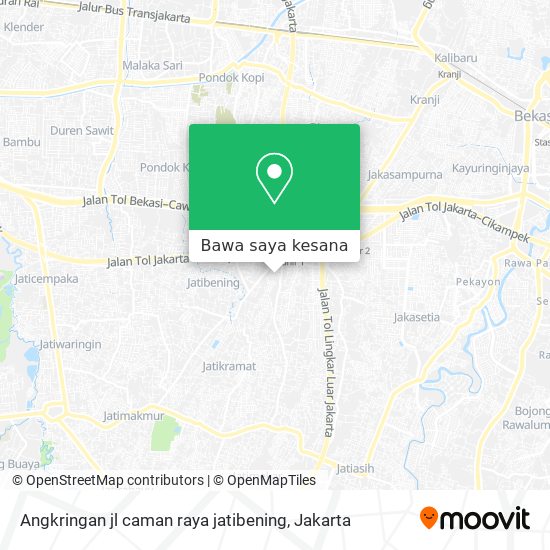 Peta Angkringan jl caman raya jatibening
