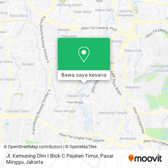 Peta Jl. Kemuning Dlm I Blok C Pejaten Timur, Pasar Minggu