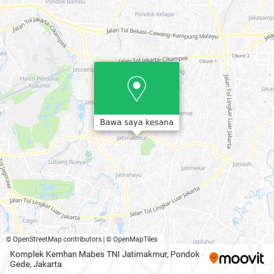 Peta Komplek Kemhan Mabes TNI Jatimakmur, Pondok Gede