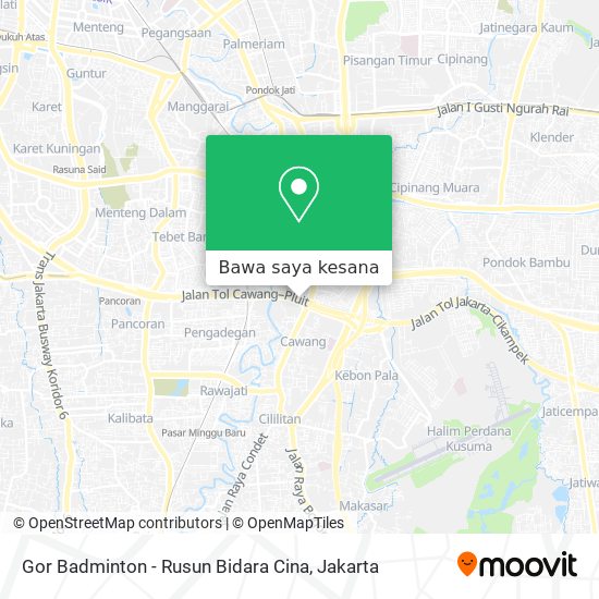Peta Gor Badminton - Rusun Bidara Cina