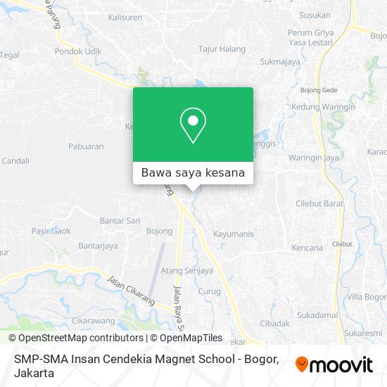 Peta SMP-SMA Insan Cendekia Magnet School - Bogor