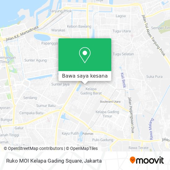 Peta Ruko MOI Kelapa Gading Square
