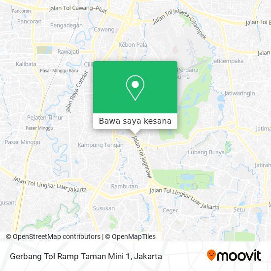 Peta Gerbang Tol Ramp Taman Mini 1