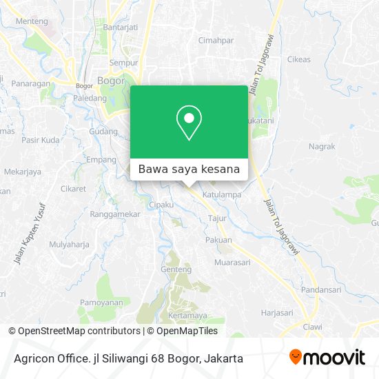 Peta Agricon Office. jl Siliwangi 68 Bogor