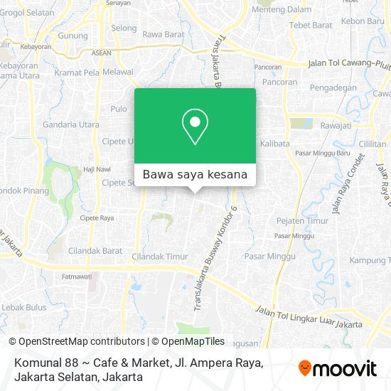 Peta Komunal 88 ~ Cafe & Market, Jl. Ampera Raya, Jakarta Selatan