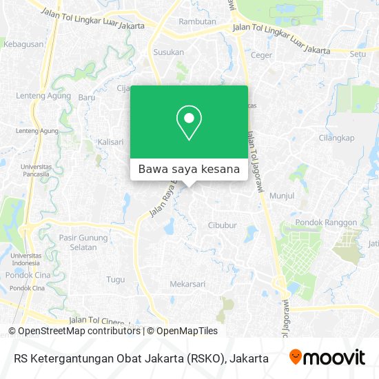 Peta RS Ketergantungan Obat Jakarta (RSKO)